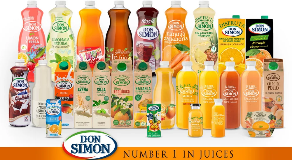 Juice and soft drink range in carton and PET